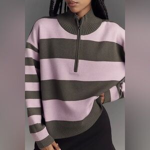 Maeve Montana Mock-Neck Half-Zip Sweater | Size L | NWOT